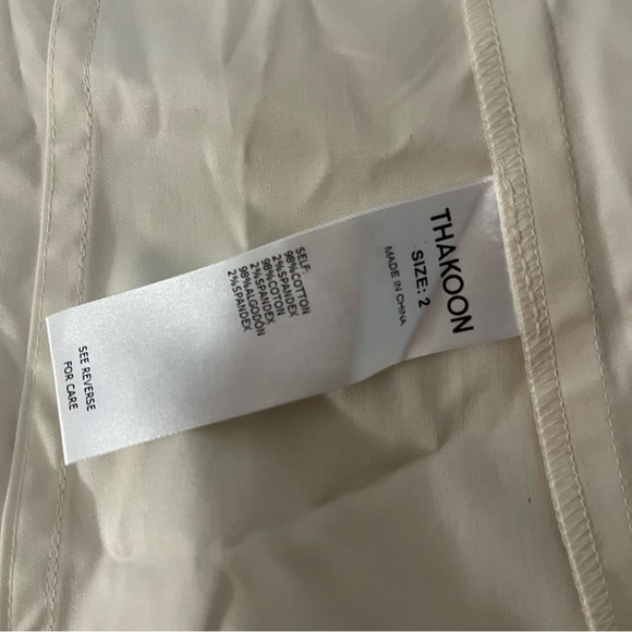 BNWT Thakoon Fitted Puff Sleeve Shirt Jacket Size 2 Pale Yellow $295 - Picture 9 of 9